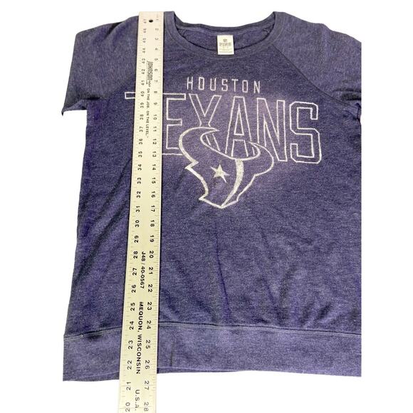 VTG Pink Victoria Secret NFL Houston Texans Women Size M Navy Long Sleeve Shirt - Picture 9 of 9